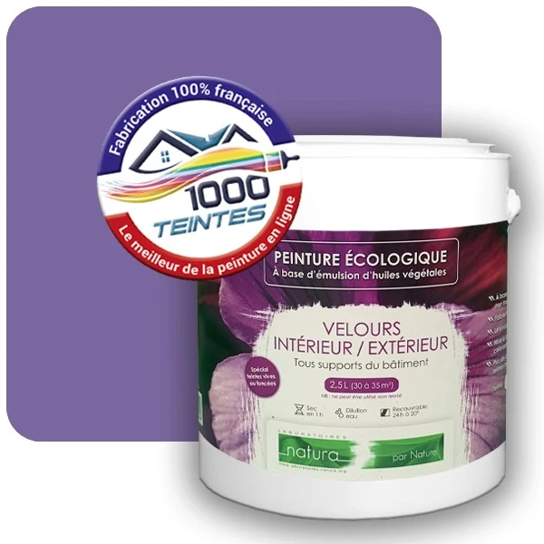 Peinture Natura Tassili® Les Violets (Mille Teintes E15-30) Intérieur/Extérieur VELOURS