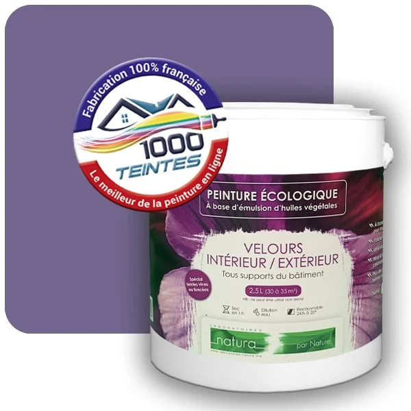 Peinture Natura Tassili® Les Violets (Mille Teintes E15-25) Intérieur/Extérieur VELOURS