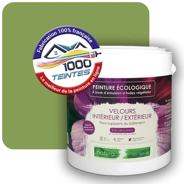 Peinture Natura Tassili® Les Verts (Mille Teintes E10-9) Intérieur/Extérieur VELOURS