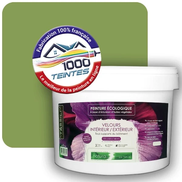 Peinture Natura Tassili® Les Verts (Mille Teintes E10-9) Intérieur/Extérieur VELOURS