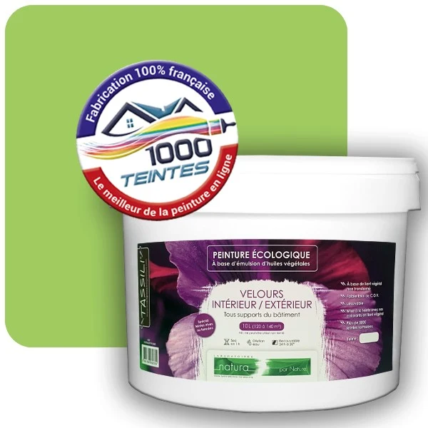 Peinture Natura Tassili® Les Verts (Mille Teintes E10-3) Intérieur/Extérieur VELOURS