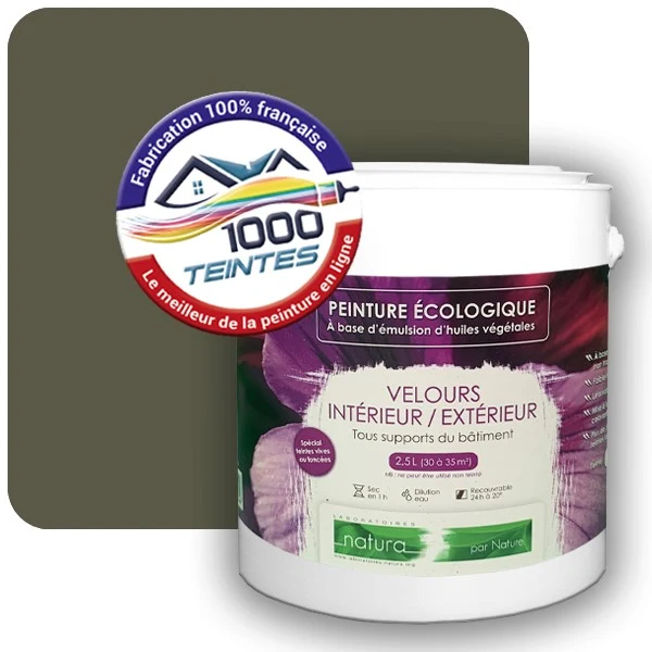Peinture Natura Tassili® Les Verts (Mille Teintes E9-55) Intérieur/Extérieur VELOURS