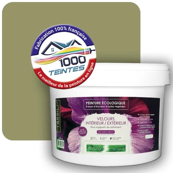 Peinture Natura Tassili® Les Verts (Mille Teintes E9-53) Intérieur/Extérieur VELOURS