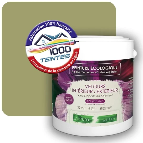 Peinture Natura Tassili® Les Verts (Mille Teintes E9-49) Intérieur/Extérieur VELOURS