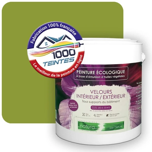 Peinture Natura Tassili® Les Verts (Mille Teintes E9-45) Intérieur/Extérieur VELOURS