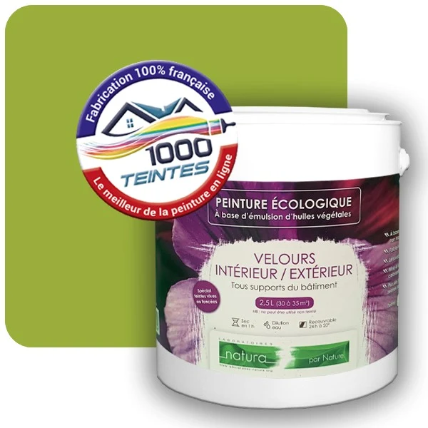 Peinture Natura Tassili® Les Verts (Mille Teintes E9-44) Intérieur/Extérieur VELOURS
