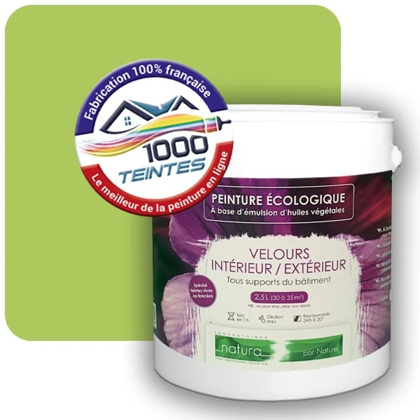 Peinture Natura Tassili® Les Verts (Mille Teintes E9-43) Intérieur/Extérieur VELOURS