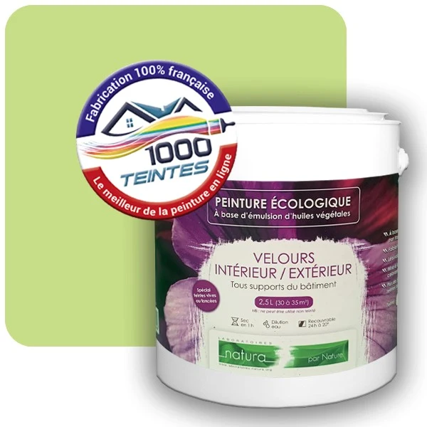 Peinture Natura Tassili® Les Verts (Mille Teintes E9-42) Intérieur/Extérieur VELOURS