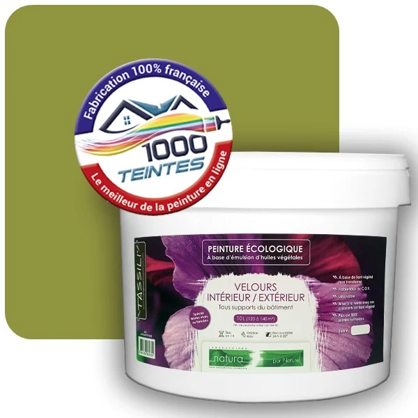 Peinture Natura Tassili® Les Verts (Mille Teintes E9-29) Intérieur/Extérieur VELOURS
