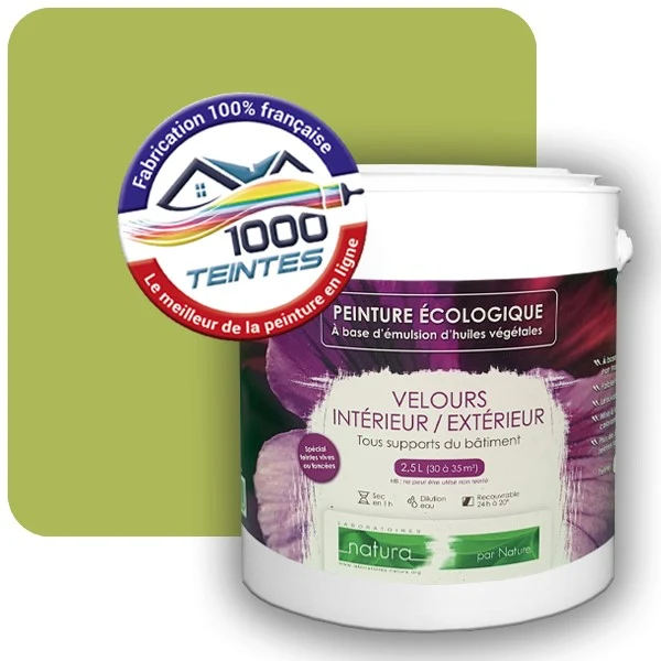 Peinture Natura Tassili® Les Verts (Mille Teintes E9-28) Intérieur/Extérieur VELOURS