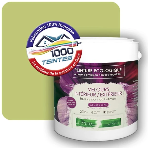Peinture Natura Tassili® Les Verts (Mille Teintes E9-27) Intérieur/Extérieur VELOURS