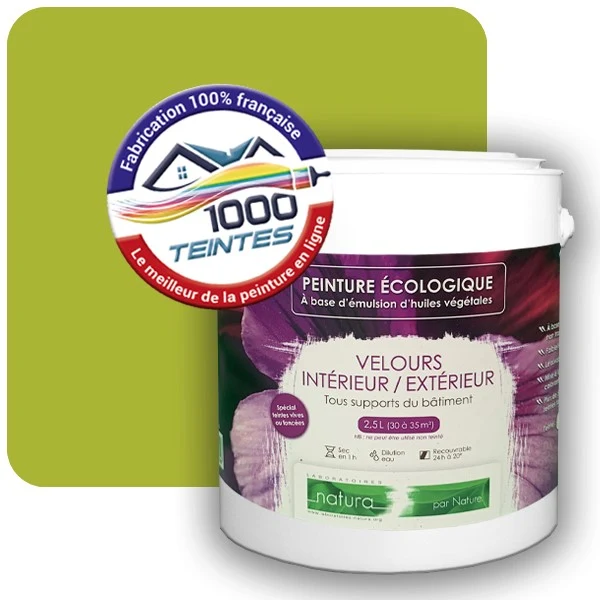 Peinture Natura Tassili® Les Verts (Mille Teintes E9-24) Intérieur/Extérieur VELOURS