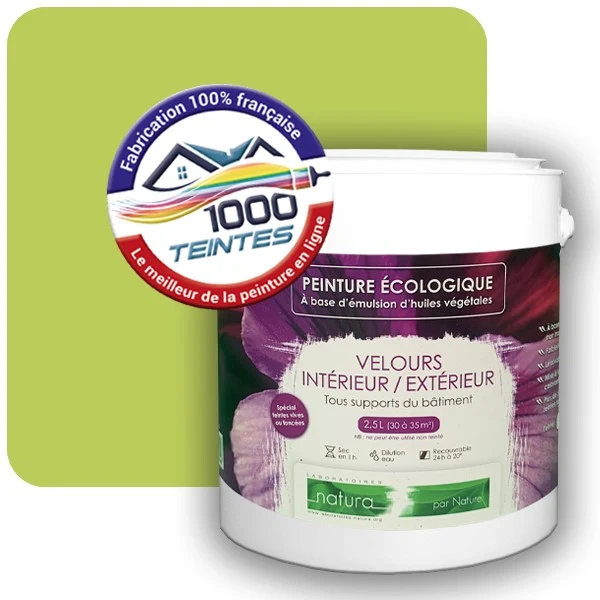 Peinture Natura Tassili® Les Verts (Mille Teintes E9-23) Intérieur/Extérieur VELOURS