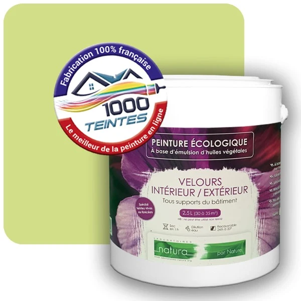 Peinture Natura Tassili® Les Verts (Mille Teintes E9-22) Intérieur/Extérieur VELOURS