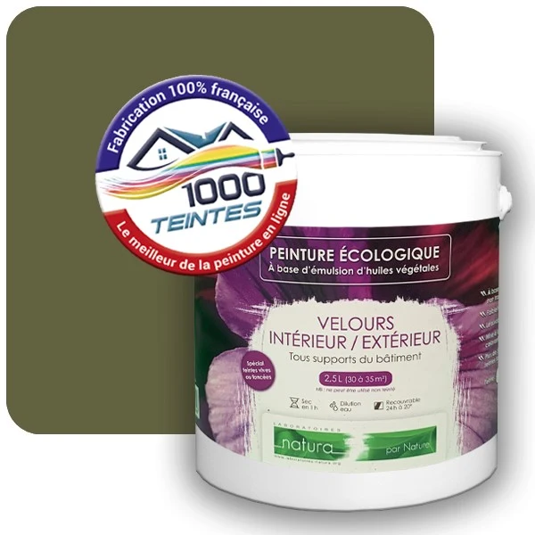 Peinture Natura Tassili® Les Verts (Mille Teintes E9-10) Intérieur/Extérieur VELOURS