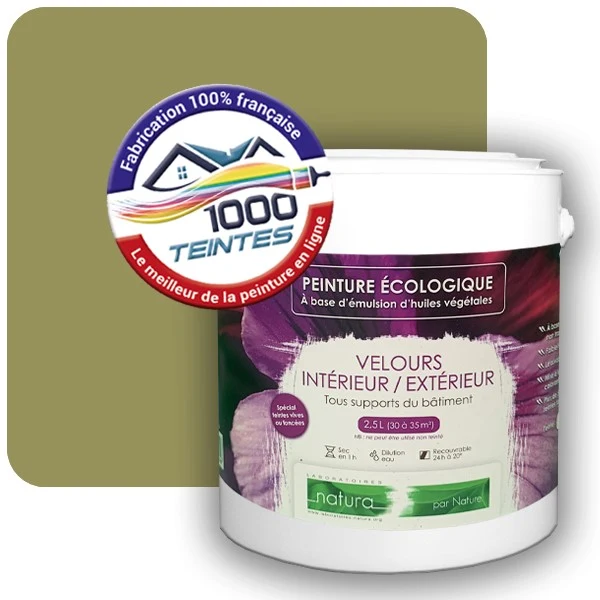 Peinture Natura Tassili® Les Verts (Mille Teintes E9-9) Intérieur/Extérieur VELOURS
