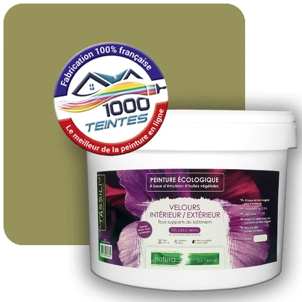 Peinture Natura Tassili® Les Verts (Mille Teintes E9-9) Intérieur/Extérieur VELOURS