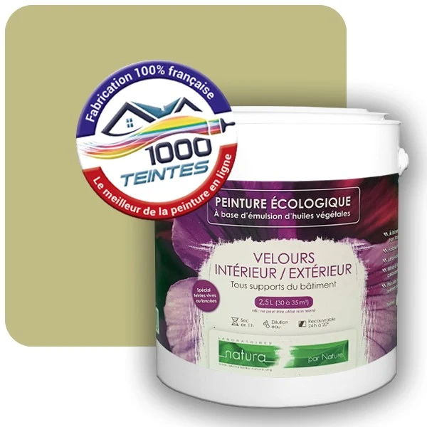 Peinture Natura Tassili® Les Verts (Mille Teintes E9-8) Intérieur/Extérieur VELOURS