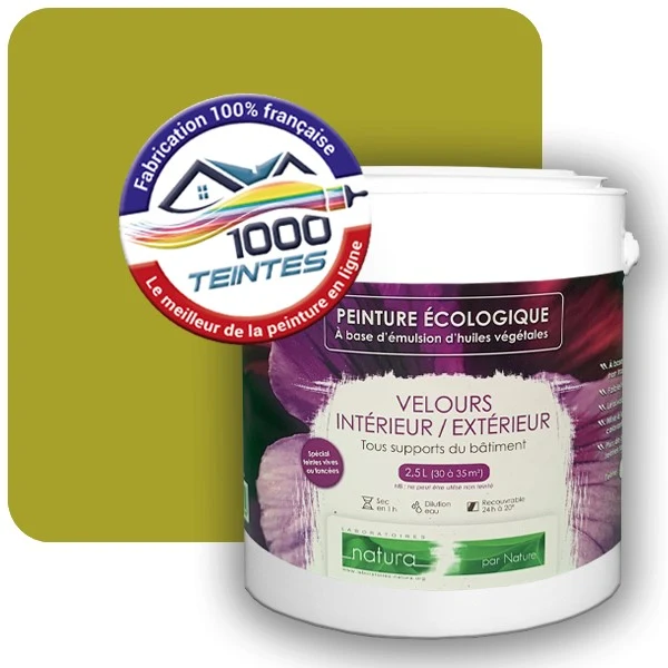 Peinture Natura Tassili® Les Verts (Mille Teintes E9-5) Intérieur/Extérieur VELOURS