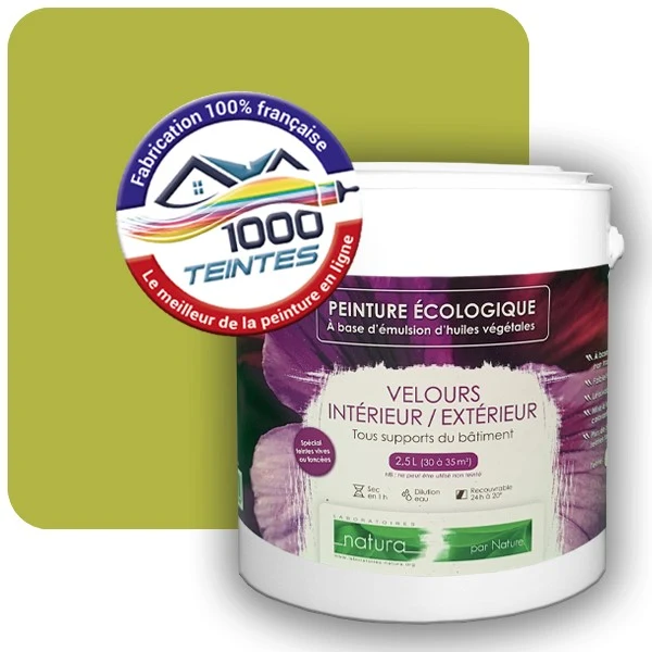 Peinture Natura Tassili® Les Verts (Mille Teintes E9-4) Intérieur/Extérieur VELOURS