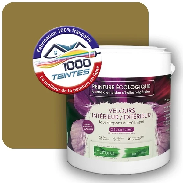 Peinture Natura Tassili® Les Jaunes (Mille Teintes E8-35) Intérieur/Extérieur VELOURS