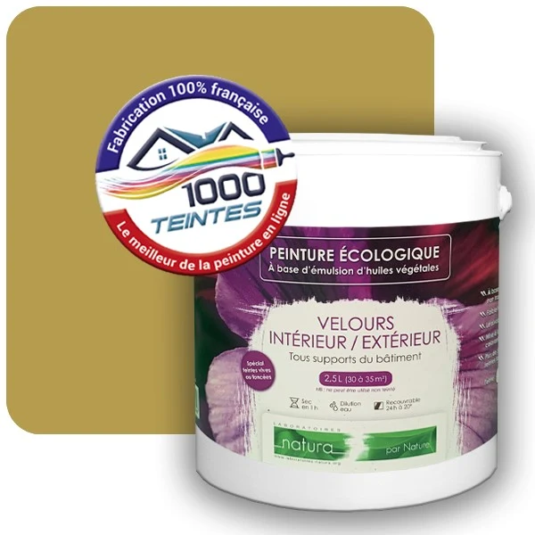 Peinture Natura Tassili® Les Jaunes (Mille Teintes E8-29) Intérieur/Extérieur VELOURS