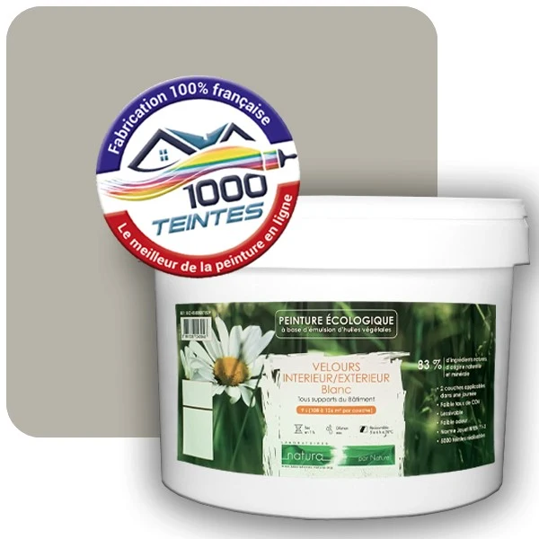 Peinture Natura Tassili® Gris Soie (RAL Classic 7044) Intérieur/Extérieur VELOURS