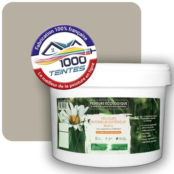 Peinture Natura Tassili® Gris Silex (RAL Classic 7032) Intérieur/Extérieur VELOURS