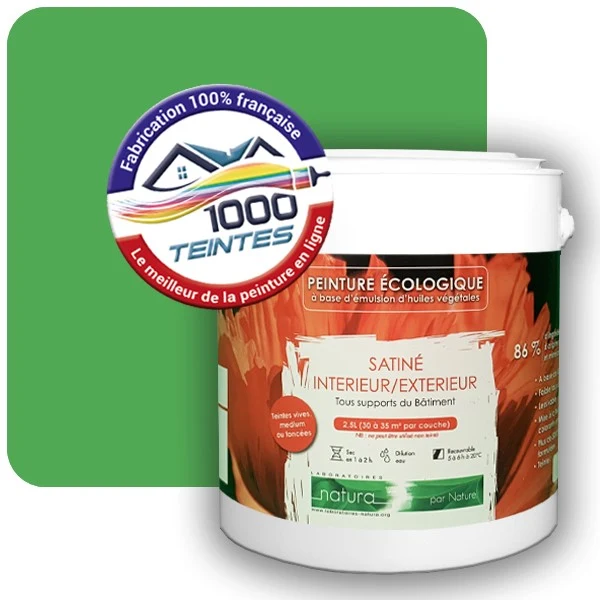 Peinture Natura Tassili® Les Verts (Mille Teintes E11-4) Intérieur/Extérieur SATIN