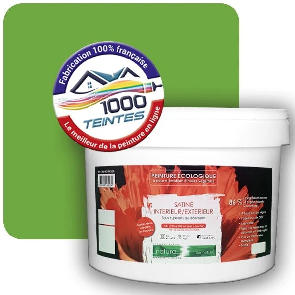 Peinture Natura Tassili® Les Verts (Mille Teintes E10-25) Intérieur/Extérieur SATIN