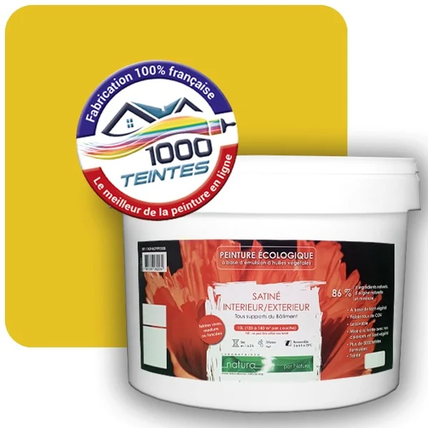 Peinture Natura Tassili® Les Jaunes (Mille Teintes E8-5) Intérieur/Extérieur SATIN