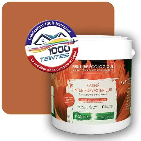 Peinture Natura Tassili® Les Oranges (Mille Teintes E4-10) Intérieur/Extérieur SATIN