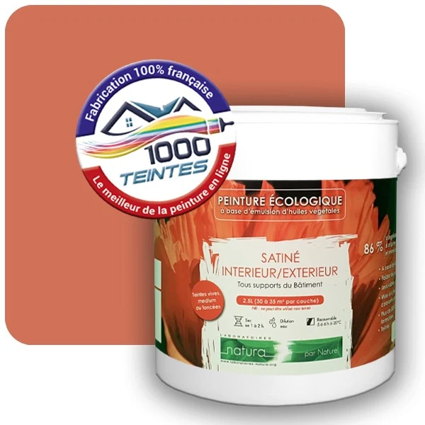 Peinture Natura Tassili® Les Rouges (Mille Teintes E3-8) Intérieur/Extérieur SATIN