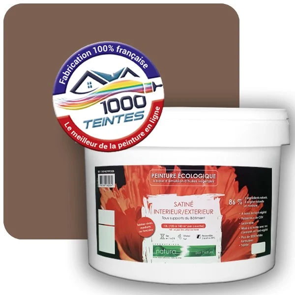 Peinture Natura Tassili® Les Bruns pleins (Mille Teintes E25-40) Intérieur/Extérieur SATIN