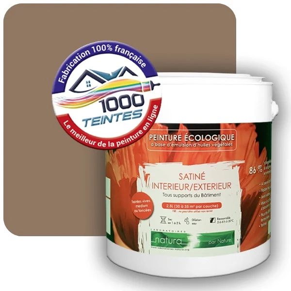 Peinture Natura Tassili® Les Bruns pleins (Mille Teintes E25-38) Intérieur/Extérieur SATIN