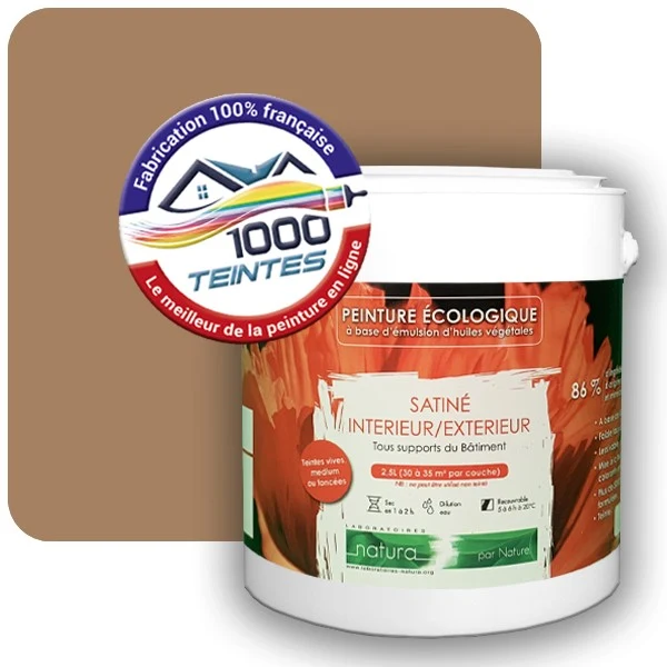 Peinture Natura Tassili® Les Bruns pleins (Mille Teintes E25-37) Intérieur/Extérieur SATIN