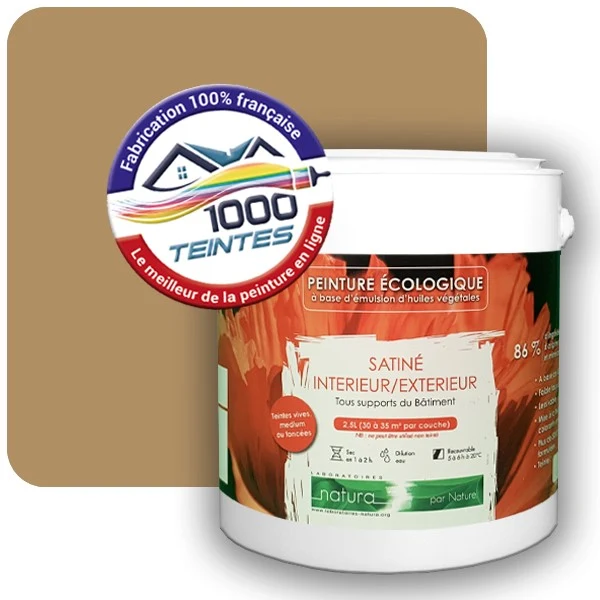 Peinture Natura Tassili® Les Bruns pleins (Mille Teintes E25-36) Intérieur/Extérieur SATIN