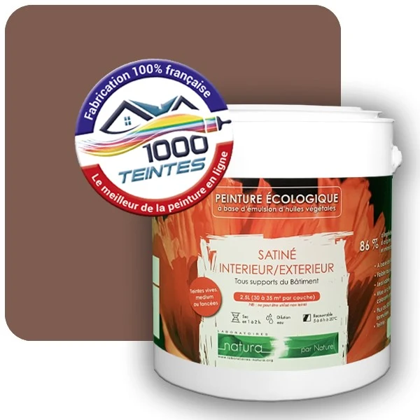Peinture Natura Tassili® Les Bruns pleins (Mille Teintes E25-34) Intérieur/Extérieur SATIN