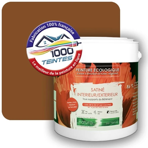 Peinture Natura Tassili® Les Bruns pleins (Mille Teintes E25-32) Intérieur/Extérieur SATIN