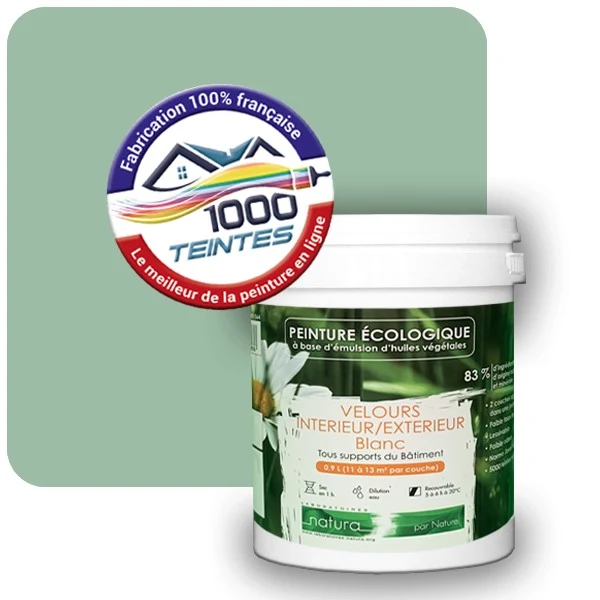 Peinture Natura Tassili® Les Verts (Mille Teintes E12-33) Intérieur/Extérieur VELOURS