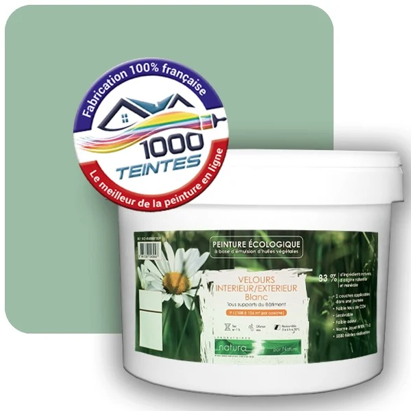 Peinture Natura Tassili® Les Verts (Mille Teintes E12-33) Intérieur/Extérieur VELOURS