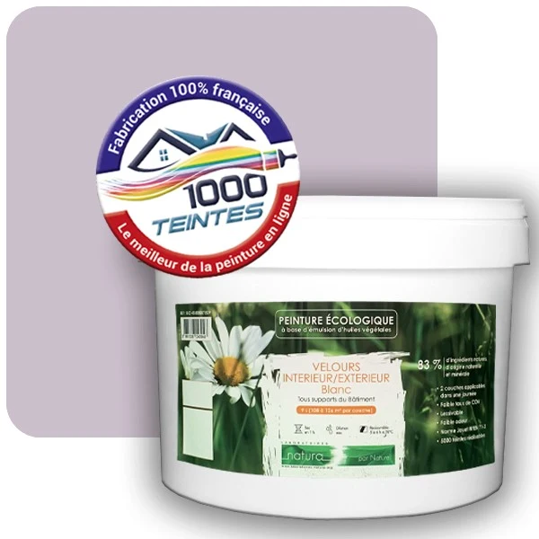 Peinture Natura Tassili® Les Violets (Mille Teintes E15-52) Intérieur/Extérieur VELOURS
