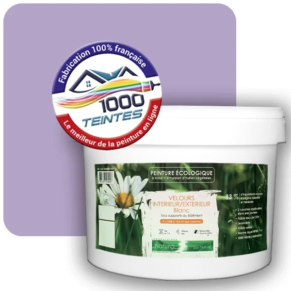 Peinture Natura Tassili® Les Violets (Mille Teintes E15-48) Intérieur/Extérieur VELOURS