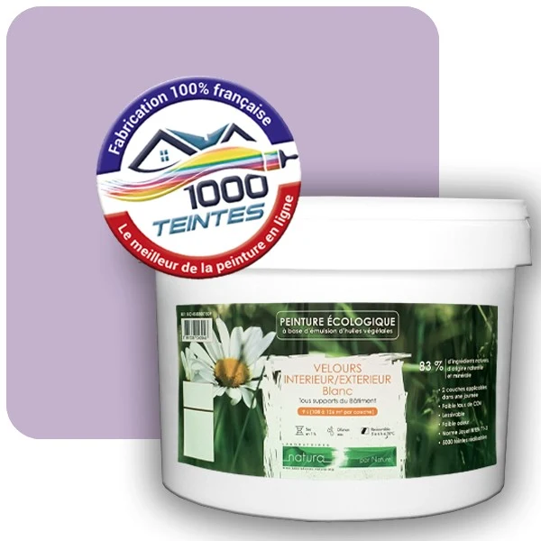 Peinture Natura Tassili® Les Violets (Mille Teintes E15-43) Intérieur/Extérieur VELOURS