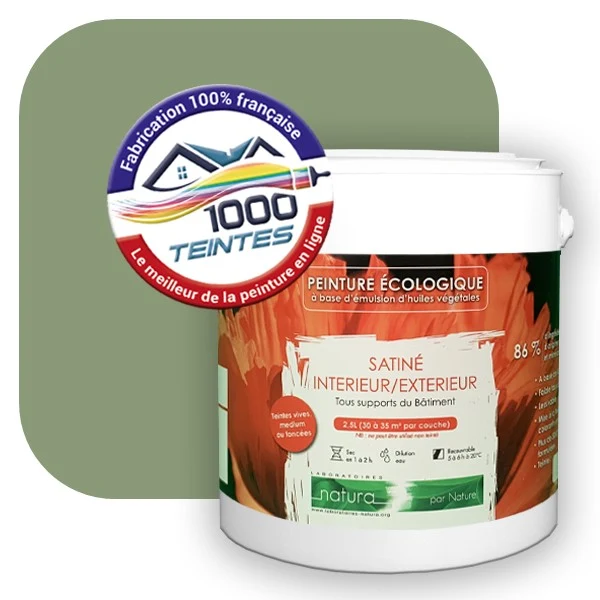 Peinture Natura Tassili® Vert Pâle (RAL Classic 6021) Intérieur/Extérieur SATIN