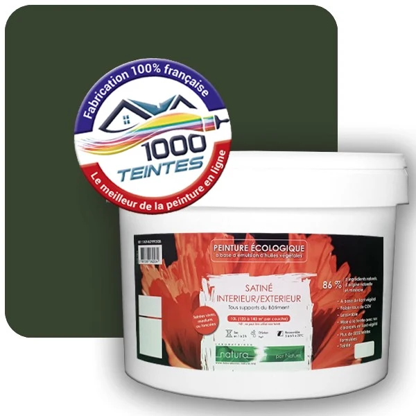 Peinture Natura Tassili® Vert Oxyde Chromique (RAL Classic 6020) Intérieur/Extérieur SATIN