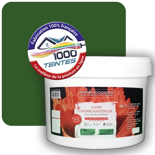Peinture Natura Tassili® Vert Feuillage (RAL Classic 6002) Intérieur/Extérieur SATIN