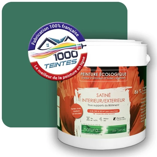Peinture Natura Tassili® Vert Patine (RAL Classic 6000) Intérieur/Extérieur SATIN