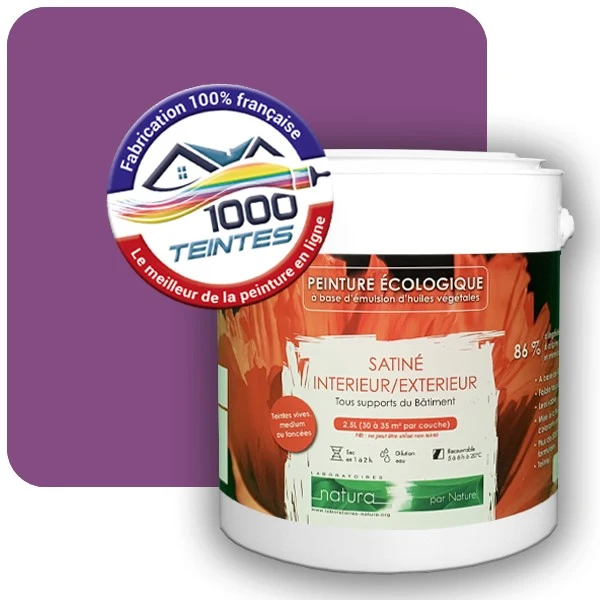 Peinture Natura Tassili® Violet de Sécurité (RAL Classic 4008) Intérieur/Extérieur SATIN