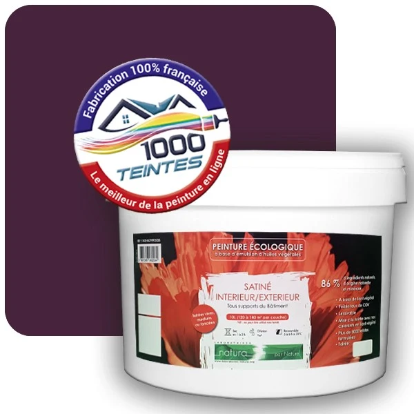 Peinture Natura Tassili® Violet Pourpre (RAL Classic 4007) Intérieur/Extérieur SATIN